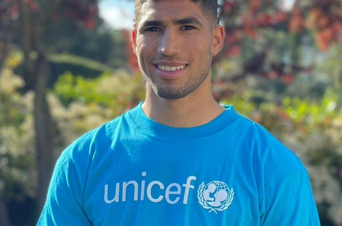 “اليونيسف”: أشرف حكيمي “بطلا لحقوق الطفل” في المغرب