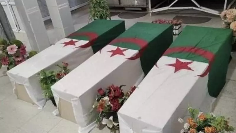 النظام العسكري الجزائري يعترف بجريمة قتل مواطنيه بعد رفضه إخضاع جثتهم للتشريح الطبي قبل دفن التوابيت  دون معرفة ما بداخلها