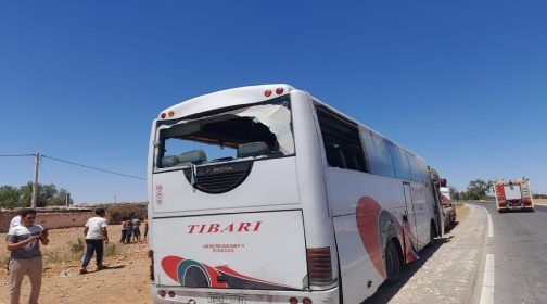مصرع 22 شخصا و34 مصابا في حادث انقلاب حافلة نواحي خريبكة