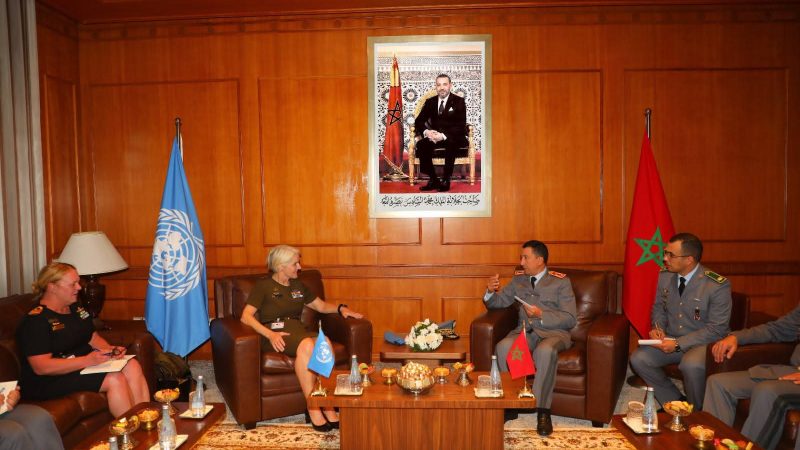 المفتش العام للقوات المسلحة الملكية يجري مباحثات مع المستشارة العسكرية بالإنابة لمنظمة الأمم المتحدة