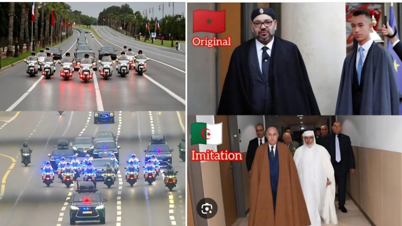 لماذا يصر رؤساء الجزائر على تقليد بروتوكولات ملك المغرب في مراسم الاحتفالات ومواكب التنقلات رغم ادعائهم أنهم حكام جمهورية شعبية ؟؟