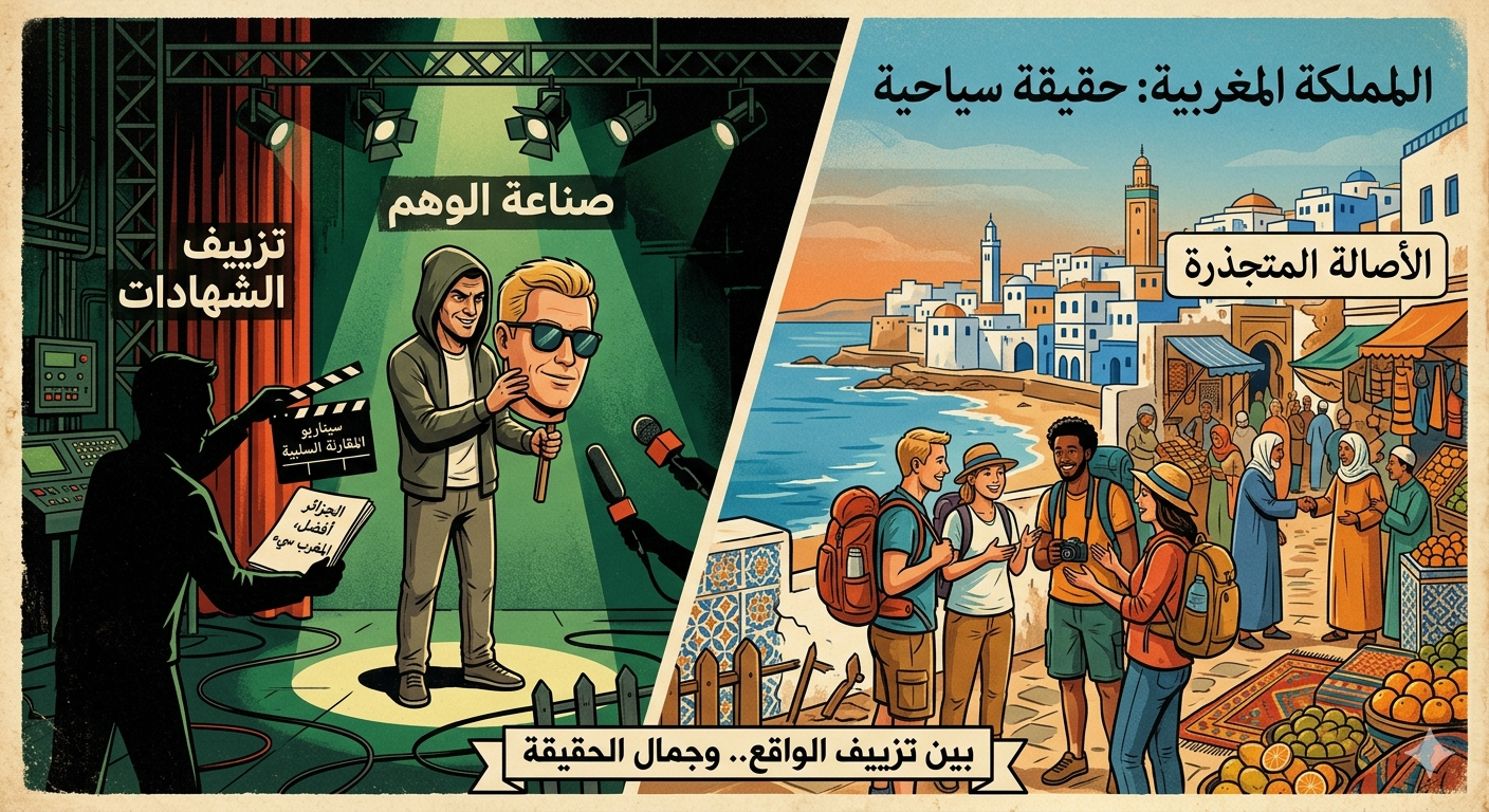 عقدة المقارنة وانعدام العفوية في الجزائر: استخدام جزائريين على أنهم سياح أجانب لتسويق صورة إيجابية للجزائر وضرب السياحة في المغرب بأسلوب فج وخسيس…