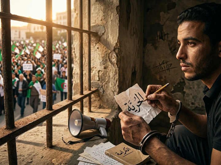 تقرير أسود لمنظمة حقوق الانسان في الجزائر: 250 معتقلاً، إلى جانب مئات آخرين تحت الرقابة القضائية أو ينتظرون المحاكمة وسجن شخصيات بارزة بسبب آرائهم وانتقاد النظام
