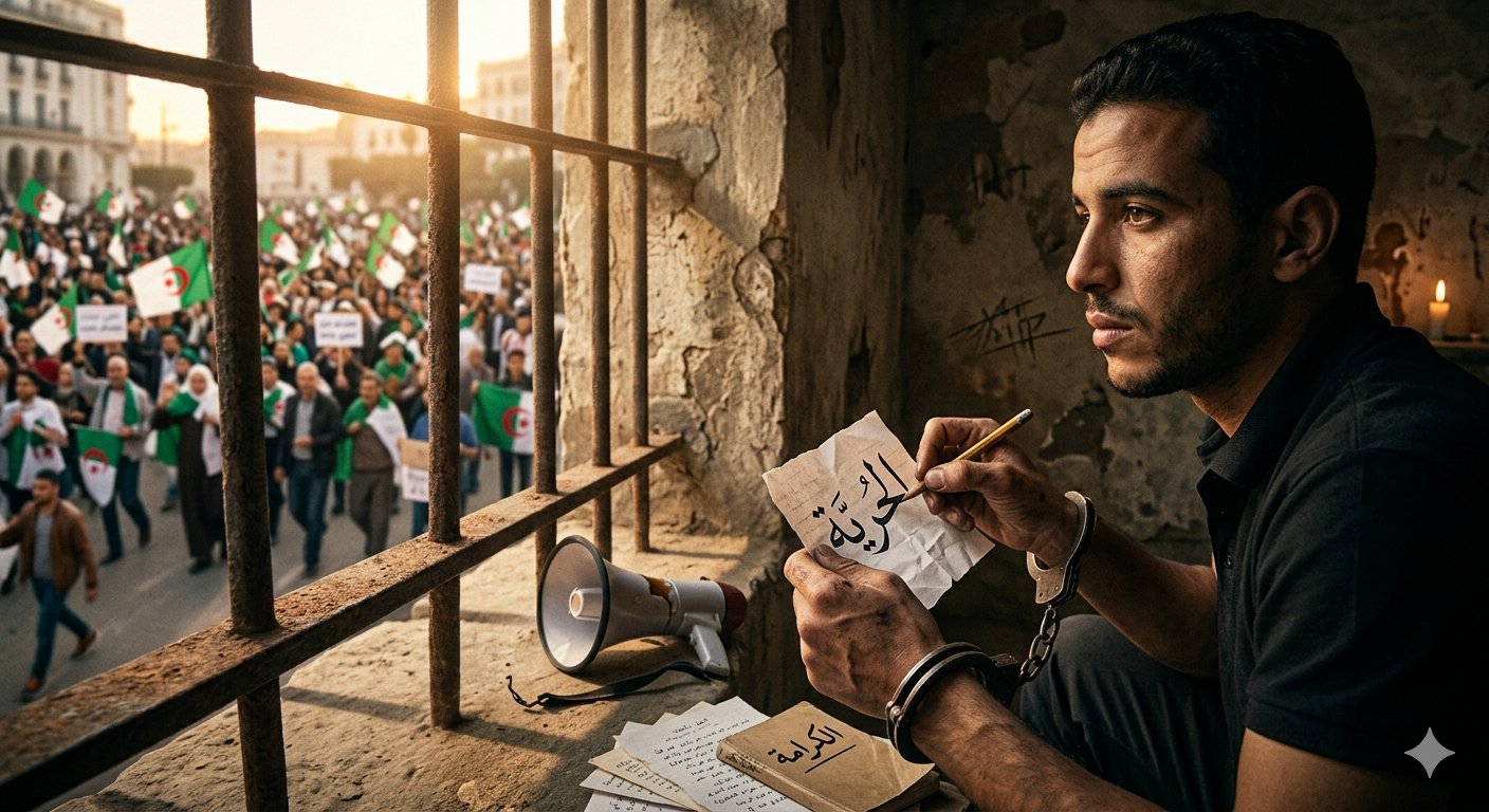 تقرير أسود لمنظمة حقوق الانسان في الجزائر: 250 معتقلاً، إلى جانب مئات آخرين تحت الرقابة القضائية أو ينتظرون المحاكمة وسجن شخصيات بارزة بسبب آرائهم وانتقاد النظام