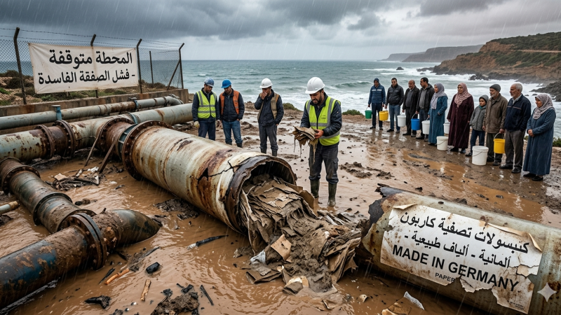 فضائح الجزائر، مشاريع محطات التحلية الفاشلة: صفقات فاسدة، وبدل حل معضلة العطش، زادوهم مياه ممزوجة بالأتربة والطمي الطيني الذي جرفته السيول إلى البحر
