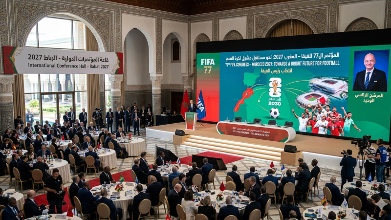 فاعل رئيسي وشريك موثوق على طاولة الفيفا: المغرب مرشح لاحتضان المؤتمر الـ77 للاتحاد الدولي لكرة القدم سنة 2027، لانتخاب رئيس جديد للفيفا بمشاركة 211 اتحاداً كروياً