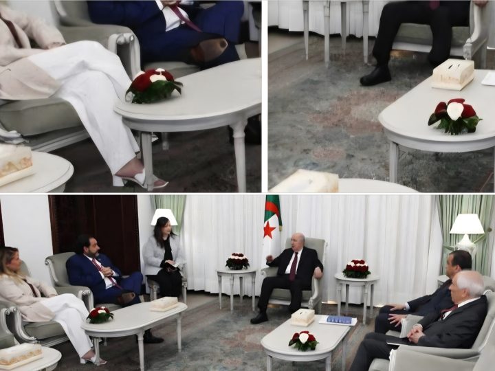 صورة للرئيس عبدالمجيد تبون تثير الجدل بسبب وضعية جلوسه وجلوس الأمين التنفيذي لمنظمة الطاقة لأمريكا اللاتينية والكاريبي ومرافقة له