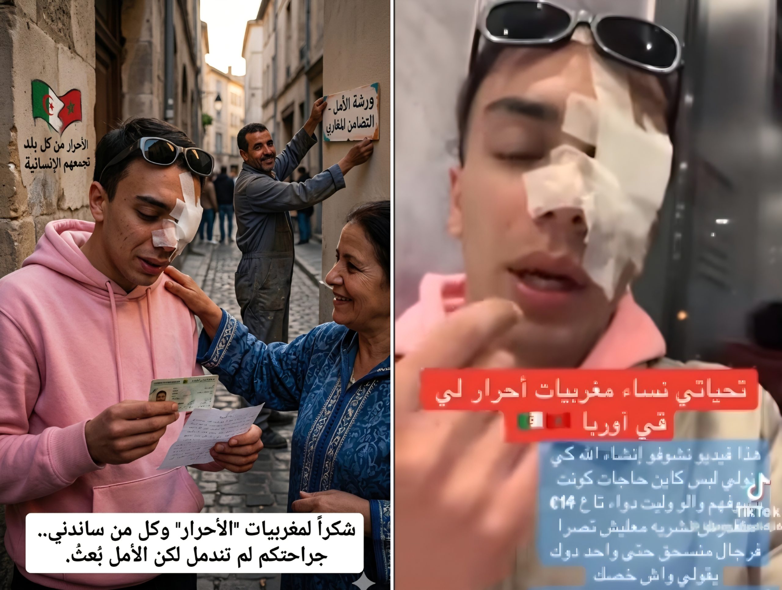 موقف إنساني لشاب جزائري في أوروبا يشكر المغربيات ويرفع القبعة احتراماً للمغاربة الذين ساندوه في غربته ومحنته ماديا ومعنويا، وهو ما لم يجده في مواطنيه الجزائريين