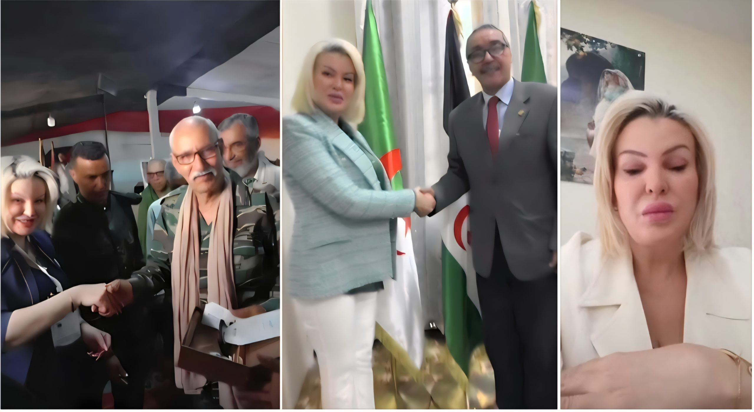 قنبلة تفجر سيادة الجزائر: إبراهيم غالي زعيم البوليساريو يحتجز ويهين ويطرد محامية جزائرية رئيسة جمعية حقوقية من دولته جمهورية تندوف