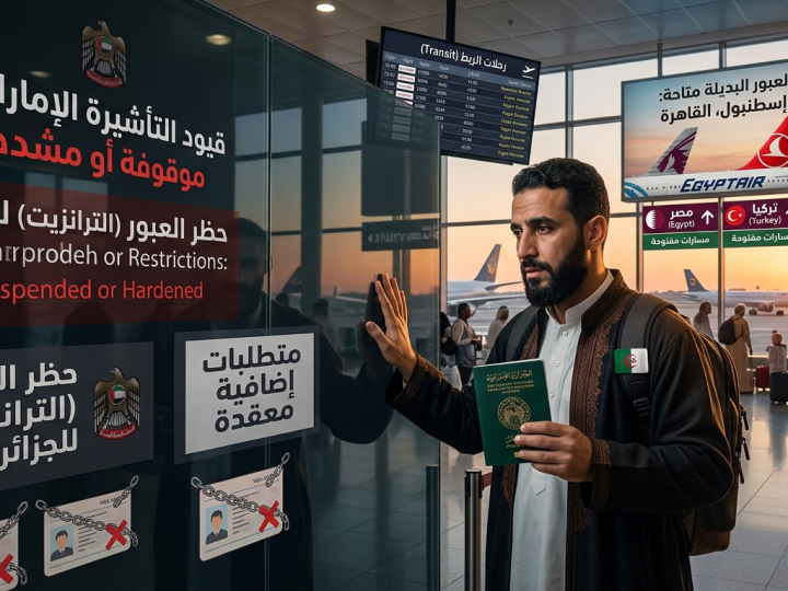 الإمارات العربية المتحدة تُعلّق تأشيرات العبور للجزائريين وفرض قيود جديدة مع احتمال اشتراط “شهادة حسن سيرة وسلوك