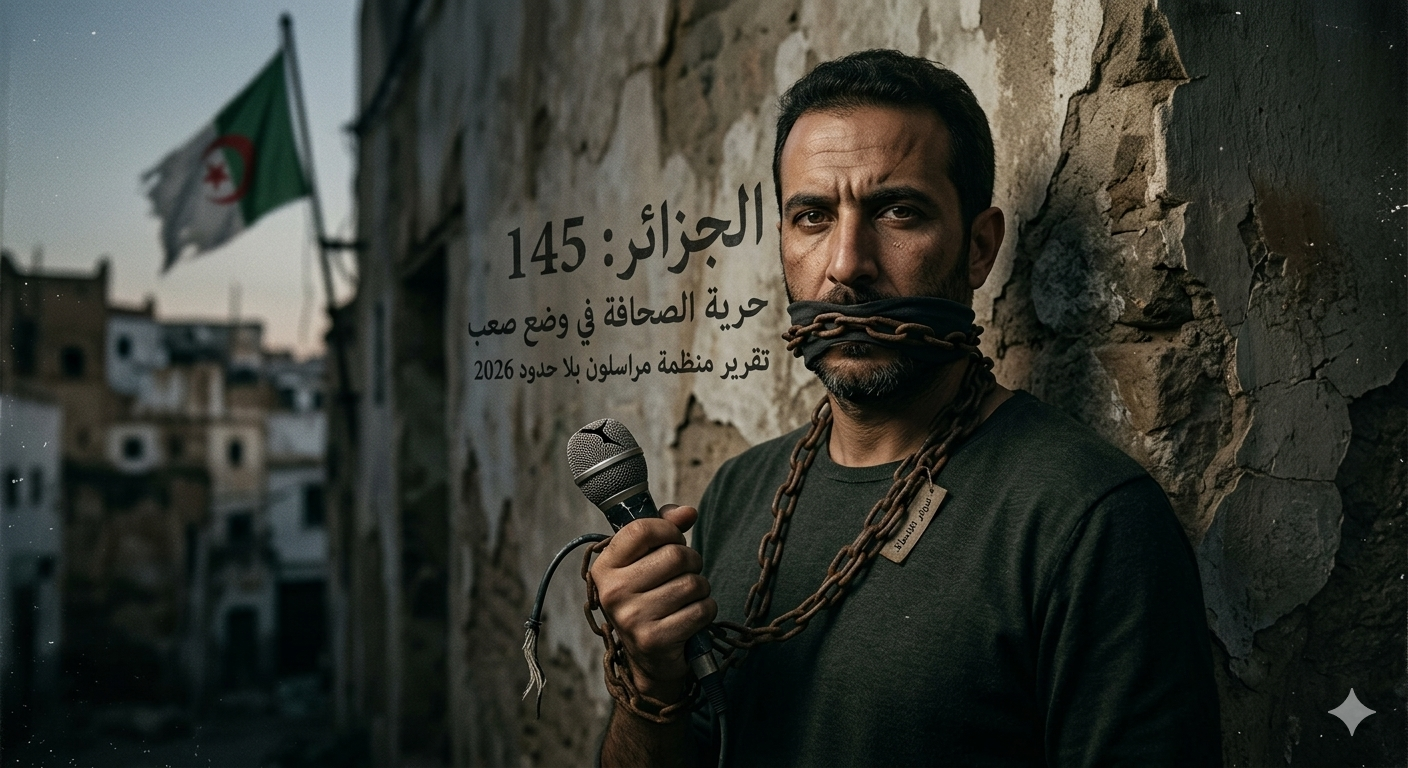 مؤشر حرية الصحافة العالمي لعام 2026: الجزائر في المنطقة الحمراء تحتل المرتبة 145 من أصل 180 دولة، تقرير أسود حيث  تعيش الصحافة وضعا صعبا وخطيرا