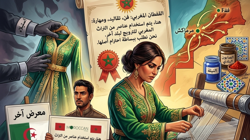 فضيحة لصوص التراث بفرنسا: ورقة عليها جملة بسيطة أرعبت اللصوص وطالبتهم باحترام هوية وأصل المنتوجات المغربية المعروضة بطريقة خبيثة في رواق جزائري