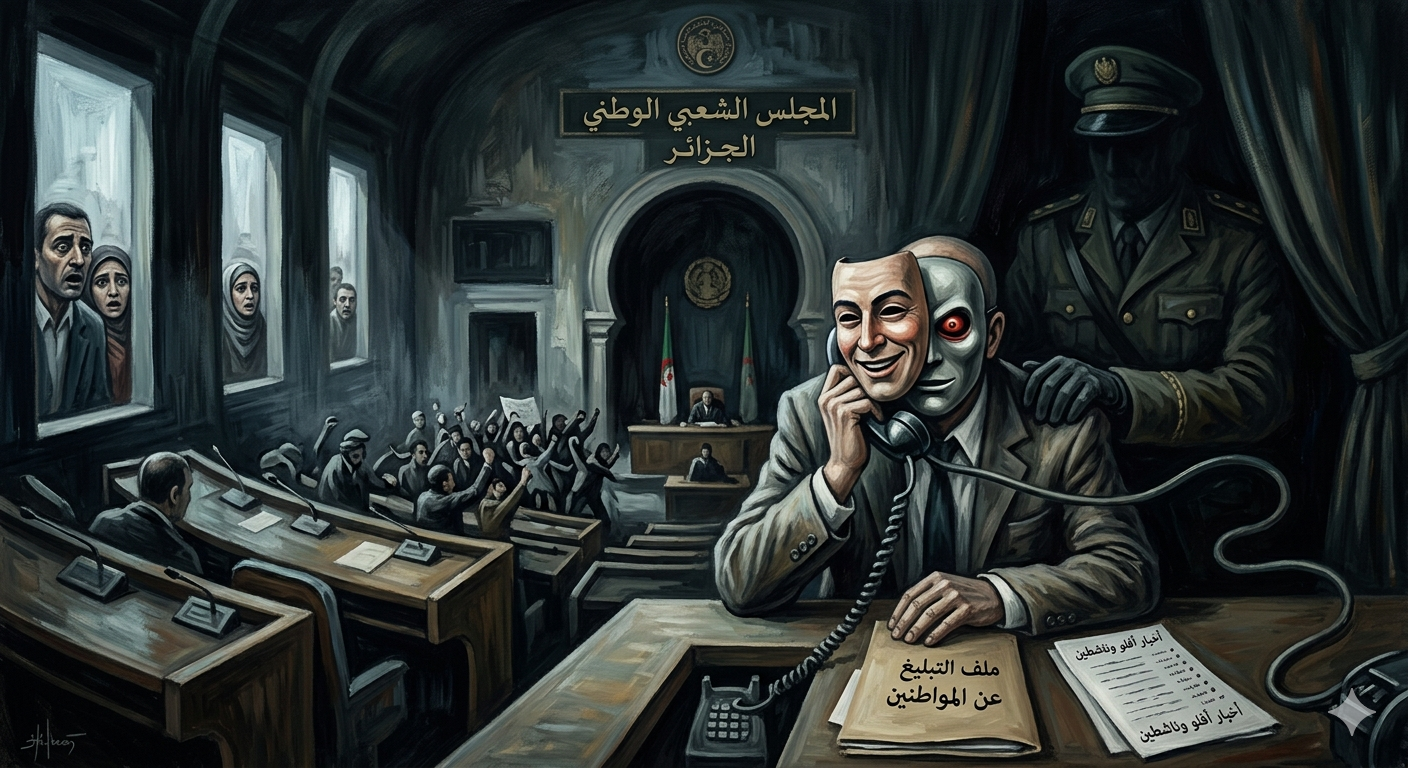 صدق أو لا تصدق، يحدث هذا في الجزائر: نائب برلماني يشتغل مخبرا للنظام العسكري، يراقب منشورات مواطنيه على فيسبوك ويشي بمن ينتقد الأوضاع الإجتماعية