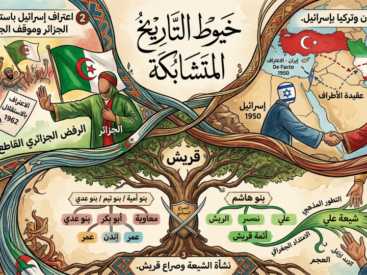 مفارقات عجيبة: إيران هي ثاني دولة إسلامية تعترف بإسرائيل بعد تركيا وإسرائيل من بين الدول الأوائل تعترف باستقلال الجزائر وعرب قريش هم من صنعوا الشيعة