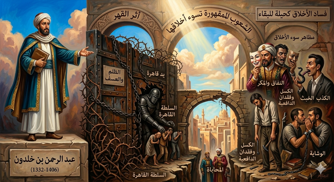 “الشعوب المقهورة تسوء أخلاقها”: تعكس بدقة متناهية نظرية خلدونية متكاملة حول أثر الاستبداد والظلم على البنية النفسية والأخلاقية للمجتمعات، الجزائر نموذجا