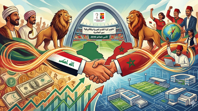 بهدف ترقية كرة القدم العراقية، برنامج عراقي يدعو رسميا “لقجع” رئيس الجامعة ومنتخب المغرب لزيارة العراق للاحتفاء بأسود الأطلس وتوقيع اتفاقية “توأمة” الاتحادين المغربي والعراقي