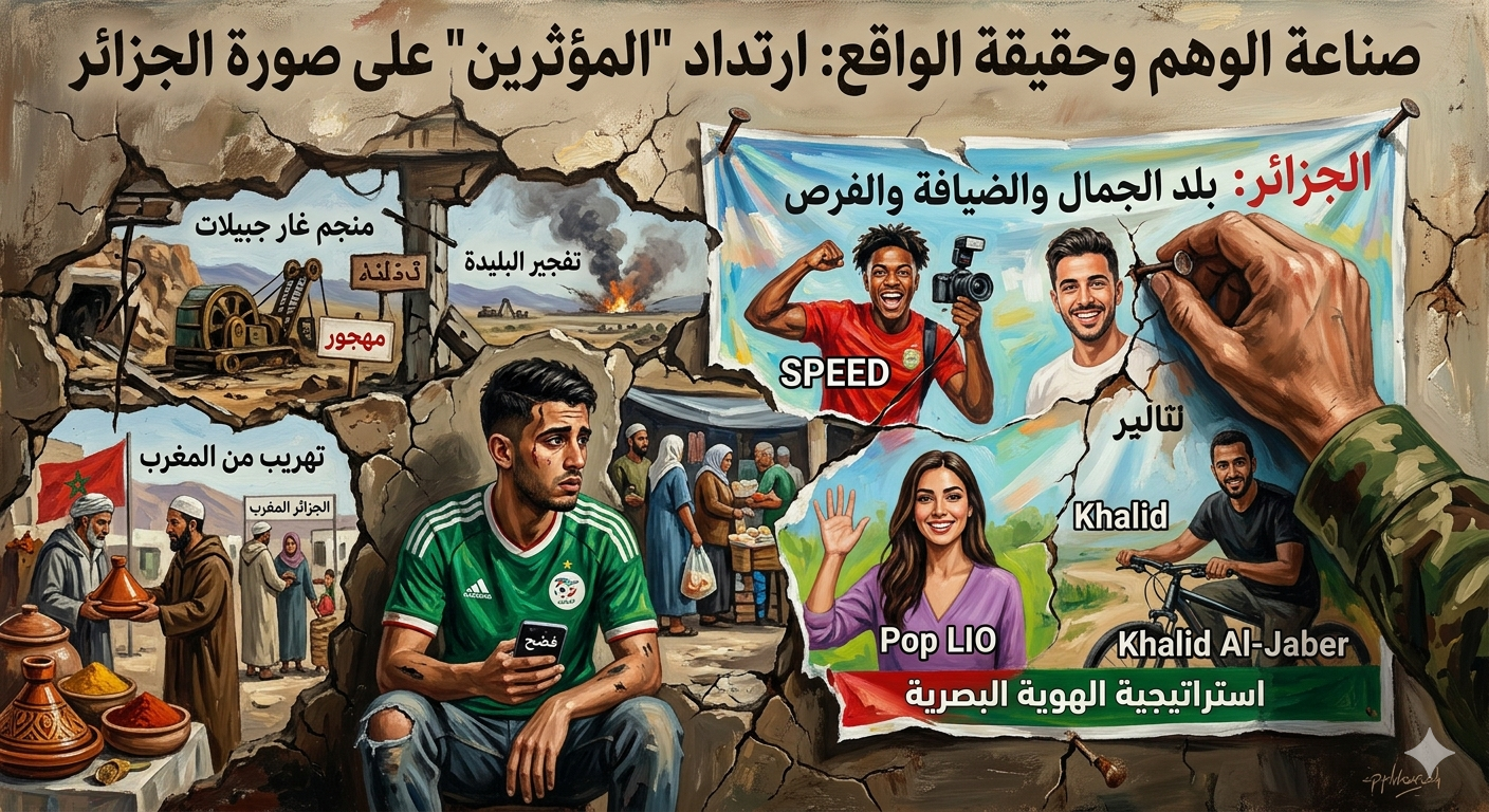 الجزائر: حماقات النظام العسكري وفشل ذريع في دعوة المؤثرين لتجميل صورة الجزائر وتسويقها، فتحولت إلى تشويهها ونشر غسيلها وفضح سياسة عسكرها