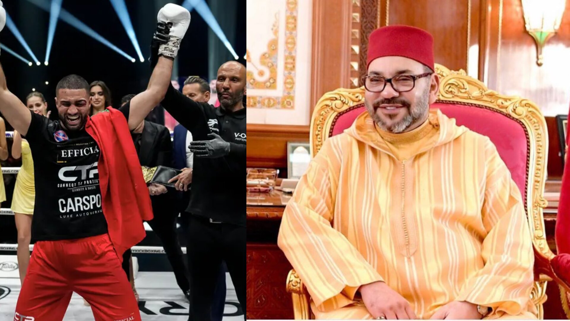 تهنئة الملك محمد السادس للبطل المغربي محمد توشاسي: حقق إنجازاً استثنائياً تاريخيا بإحراز 3 انتصارات متتالية في ليلة واحدة فقط، ليتحول من منافس إلى بطل يتربع على عرش اللعبة