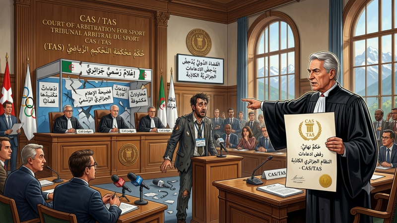 فَضِيحَةُ عالمية والْإِعْلَامِ الْجَزَائِرِيِّ الرَّسْمِيِّ فِي عَيْنِ الْإِعْصَارِ الدَّوْلِيِّ: مَحْكَمَةُ التَّحْكِيمِ الرِّيَاضِيِّ الدَّوْلِيِّ تُوَجِّهُ صَفْعَةً قَوِيَّةً لِلنِّظَامِ الْعَسْكَرِيِّ الْجَزَائِرِيِّ وَتُفَنِّدُ إِشَاعَاتِهِ وَادِّعَاءَاتِهِ الْخَبِيثَةَ