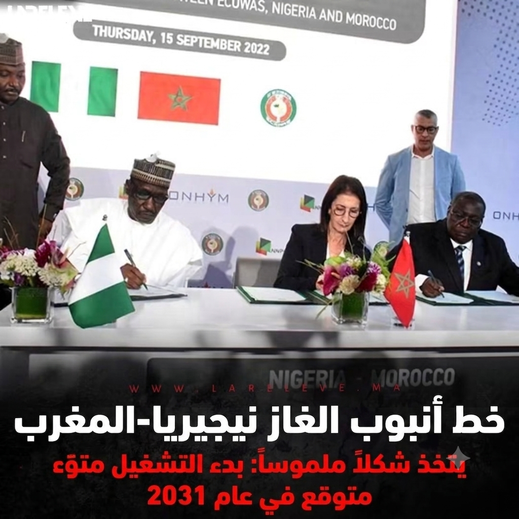 مشروع المغرب العملاق: “خط أنبوب الغاز الإفريقي-الأطلسي نيجيريا-المغرب” يتخذ شكلاً ملموساً وبدء التشغيل متوقع في عام 2031