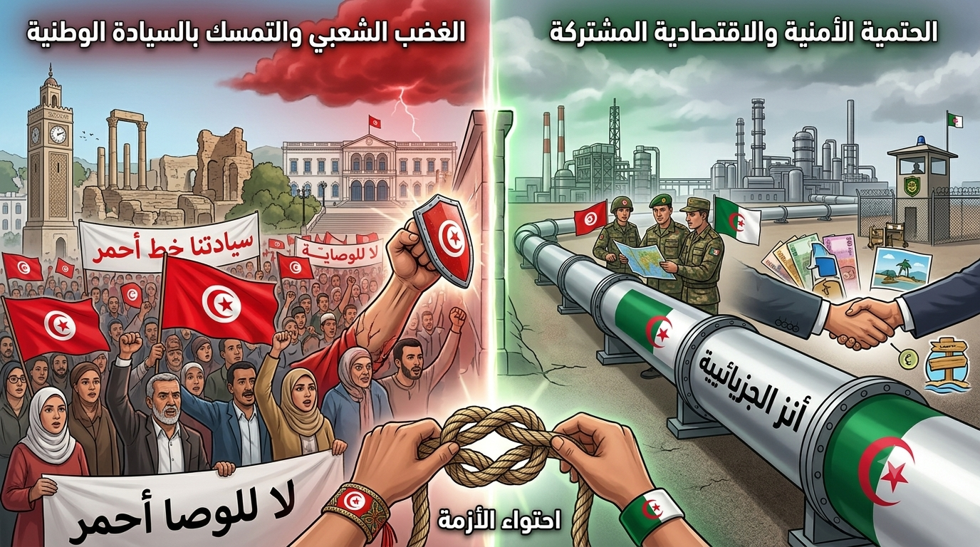 بين غضب الشارع التونسي وحتمية الجغرافيا: عندما تتفوق البراغماتية على الانفعال.. لماذا اختارت تونس “الصمت الدبلوماسي” مع جارتها الكبرى؟