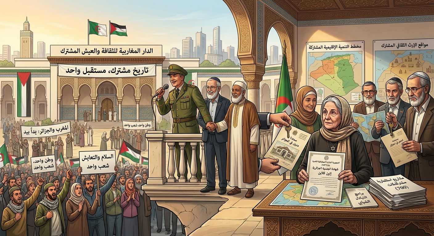 «يَهُودُ الْجَزَائِرِ الْجُدُدُ».. مَنْحُ الْجِنْسِيَّةِ الْجَزَائِرِيَّةِ لِـ 700 يَهُودِيٍّ بِقَرَارٍ رِئَاسِيٍّ، وَالسَّمَاحُ لَهُمْ بِالْعَوْدَةِ إِلَى الْجَزَائِرِ وَاسْتِرْجَاعِ مُمْتَلَكَاتِهِمْ فِي لَائِحَةٍ أَوَّلِيَّةٍ، يَفْضَحُ نِفَاقَ النِّظَامِ الْجَزَائِرِيِّ