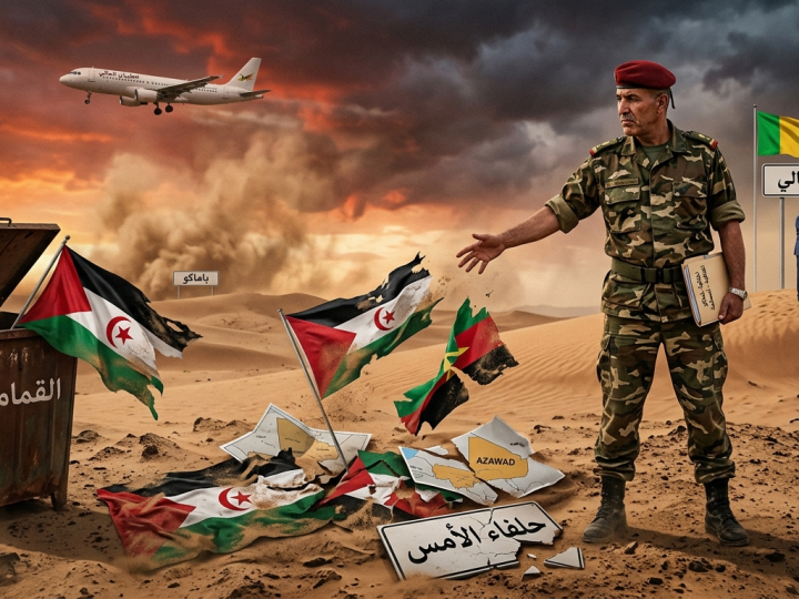 رِمَالُ السَّاحِلِ الْمُتَحَرِّكَةُ: «عُقْدَةُ الصَّحْرَاءِ» تَدْفَعُ الْجَزَائِرَ لِلتَّخَلِّي عَنْ أَوْرَاقِهَا… ضَحَّتْ بِحُلَفَائِهَا الْأَزَوَادِيِّينَ لِإِرْضَاءِ مَالِي وَدَرْسٌ قَاسٍ لِلْبُولِيسَارِيُو الذَّاهِبَةِ لِلْقُمَامَةِ