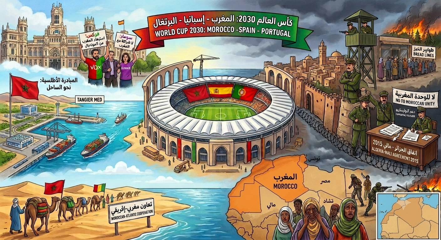 زَوْبَعَةٌ فِي مَدْرِيدَ وَتَخَبُّطٌ فِي الْمُرَادِيَّةِ: النِّظَامُ الْجَزَائِرِيُّ الْمَهْوُوسُ بِنَجَاحَاتِ الْمَغْرِبِ، يَكتَرِي أَحْزَابَ إِسْبَانِيَا “فُوكْس” الْيَمِينِيَّ وَ”بُودِيمُوس” وَ”سُومَار” الْيَسَارِيَّيْنِ وَيُوَظِّفُهَا لِمُهَاجَمَةِ الْمَغْرِبِ