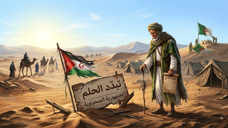 خِطَابُ الْوَدَاعِ لِزَعِيمِ جَبْهَةِ الْبُولِيسَارْيُو وَاعْتِرَافٌ بِانْهِيَارِ وَتَبْدِيدِ حُلْمِ “الْجُمْهُورِيَّةِ الصَّحْرَاوِيَّةِ”: نِهَايَةُ الْأَوْهَامِ.. مَاذَا يَكْشِفُ “خِطَابُ الْيَأْسِ” لِزَعِيمِ الْبُولِيسَارْيُو؟