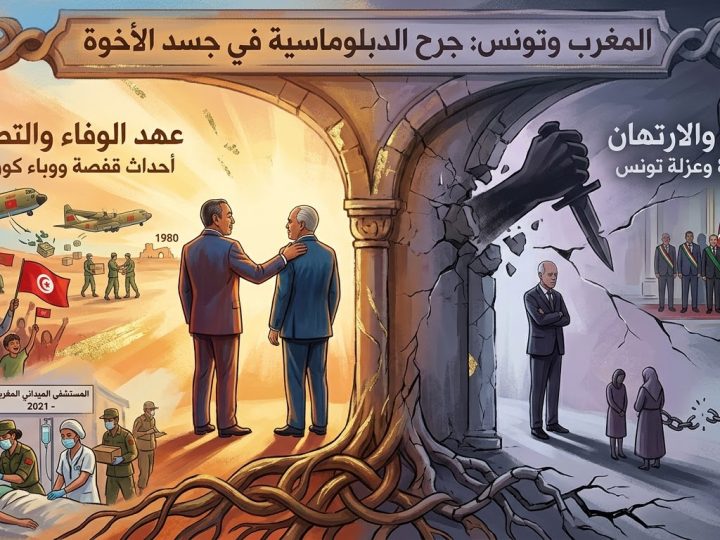 تُونِسُ وَالْمَغْرِبُ.. حِينَ تَطْعَنُ الْحِسَابَاتُ السِّيَاسِيَّةُ قَلْبَ الْأُخُوَّةِ التَّارِيخِيَّةِ: مِنْ أَحْدَاثِ قَفْصَةَ إِلَى الْمُسْتَشْفَى الْمَيْدَانِيِّ لِكُورُونَا.. هَلْ نَسِيَ النِّظَامُ التُّونِسِيُّ تَضْحِيَاتِ الْمَغْرِبِ؟
