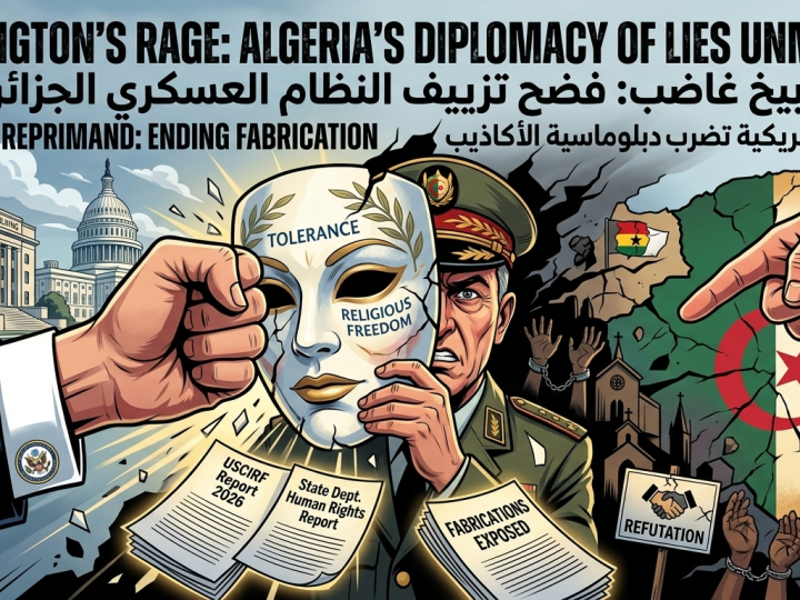 الْخَطُّ الْأَحْمَرُ الْأَمْرِيكِيُّ… وَاشِنْطُنُ تَجْلِدُ “فَبْرَكَاتِ” النِّظَامِ الْجَزَائِرِيِّ: غَضَبٌ أَمْرِيكِيٌّ عَارِمٌ يَصْفَعُ صِبْيَانِيَّةَ النِّظَامِ الْجَزَائِرِيِّ وَيُنْهِي مَسْرَحِيَّةَ “الْحُرِّيَّاتِ الْوَهْمِيَّةِ