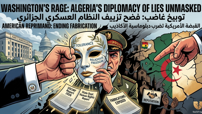 الْخَطُّ الْأَحْمَرُ الْأَمْرِيكِيُّ… وَاشِنْطُنُ تَجْلِدُ “فَبْرَكَاتِ” النِّظَامِ الْجَزَائِرِيِّ: غَضَبٌ أَمْرِيكِيٌّ عَارِمٌ يَصْفَعُ صِبْيَانِيَّةَ النِّظَامِ الْجَزَائِرِيِّ وَيُنْهِي مَسْرَحِيَّةَ “الْحُرِّيَّاتِ الْوَهْمِيَّةِ