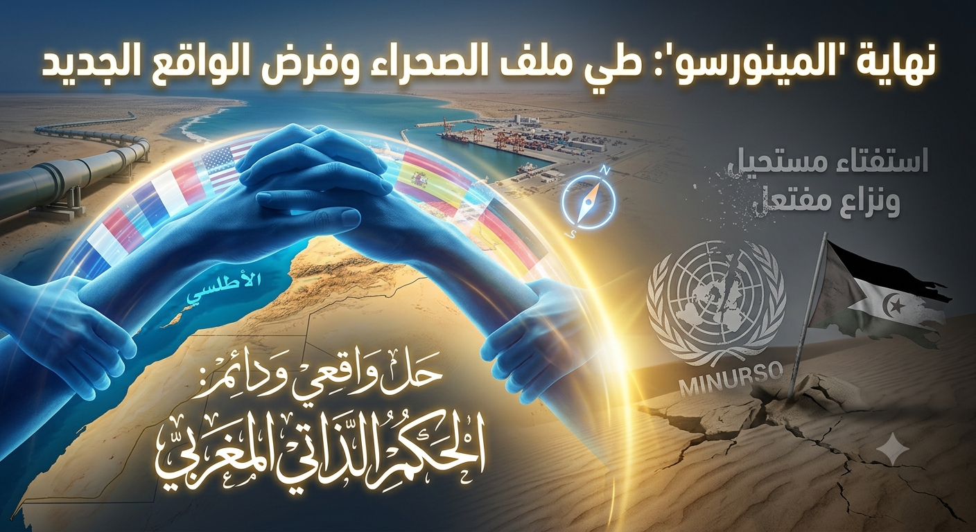 نِهَايَةُ “الْمِينُورْسُو”: التَّحَوُّلُ الِاسْتْرَاتِيجِيُّ الَّذِي يَطْوِي مَلَفَّ الصَّحْرَاءِ نِهَائِيّاً.. وَتَدَاعِيَاتُ إِسْقَاطِ الْوَهْمِ الْأُمَمِيِّ عَلَى الْجَزَائِرِ وَالْبُولِيسَارْيُو