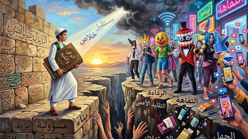 سُقُوطٌ فِي فَخِّ الرَّدَاءَةِ، أَزْمَةُ الْوَعْيِ وَالْقِيَمِ: عِنْدَمَا تَتَخَلَّى الشَّوَارِعُ عَنْ هُوِيَّتِهَا لِصَالِحِ مُسْتَنْقَعِ التَّفَاهَةِ… مَظَاهِرُ الِانْسِلَاخِ الْقِيَمِيِّ، وَغَرَقُ النَّاشِئَةِ فِي مُسْتَنْقَعِ الِاسْتِيرَادِ الثَّقَافِيِّ