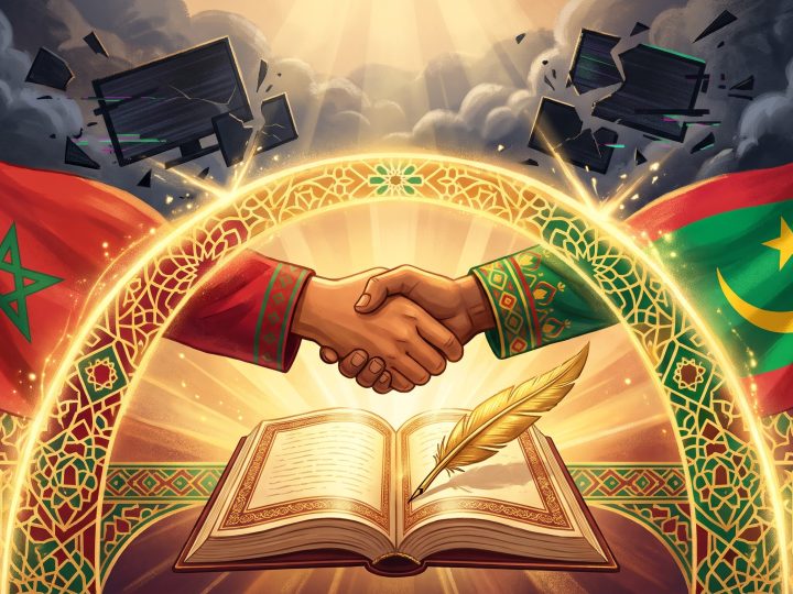 أُخُوَّةُ الْمَغْرِبِ وَمُورِيتَانْيَا فَوْقَ عَوَاصِفِ الْعَالَمِ الْاِفْتِرَاضِيِّ: لَا تَنْجَرُّوا وَرَاءَ “الذُّبَابِ الْإِلِكْتْرُونِيِّ”، بَيْنَ الشَّعْبَيْنِ الْمَغْرِبِيِّ وَالْمُورِيتَانِيِّ تَارِيخٌ يَصْنَعُهُ الْإِخَاءُ وَلَا تَهْدِمُهُ الشَّاشَاتُ
