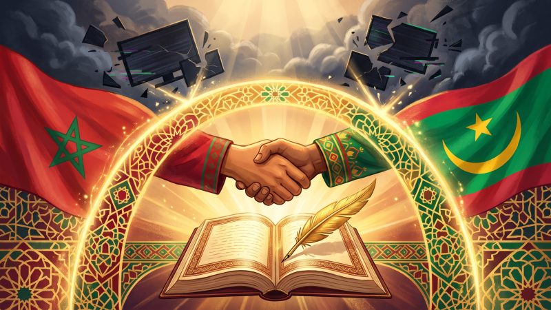 أُخُوَّةُ الْمَغْرِبِ وَمُورِيتَانْيَا فَوْقَ عَوَاصِفِ الْعَالَمِ الْاِفْتِرَاضِيِّ: لَا تَنْجَرُّوا وَرَاءَ “الذُّبَابِ الْإِلِكْتْرُونِيِّ”، بَيْنَ الشَّعْبَيْنِ الْمَغْرِبِيِّ وَالْمُورِيتَانِيِّ تَارِيخٌ يَصْنَعُهُ الْإِخَاءُ وَلَا تَهْدِمُهُ الشَّاشَاتُ