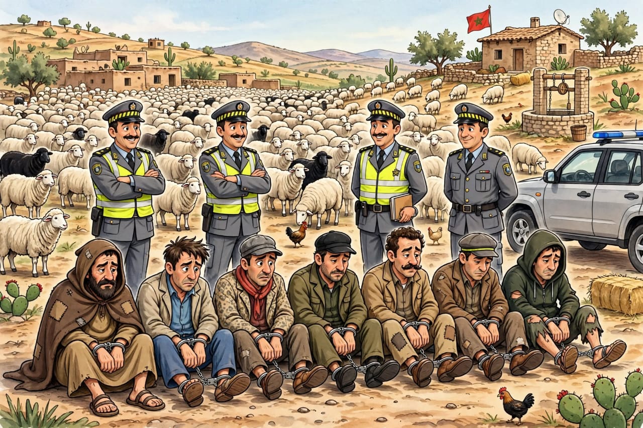 تفكيك عصابة متخصصة في سرقة المواشي بدوار الزغاميم بجماعة أهل أنكاد