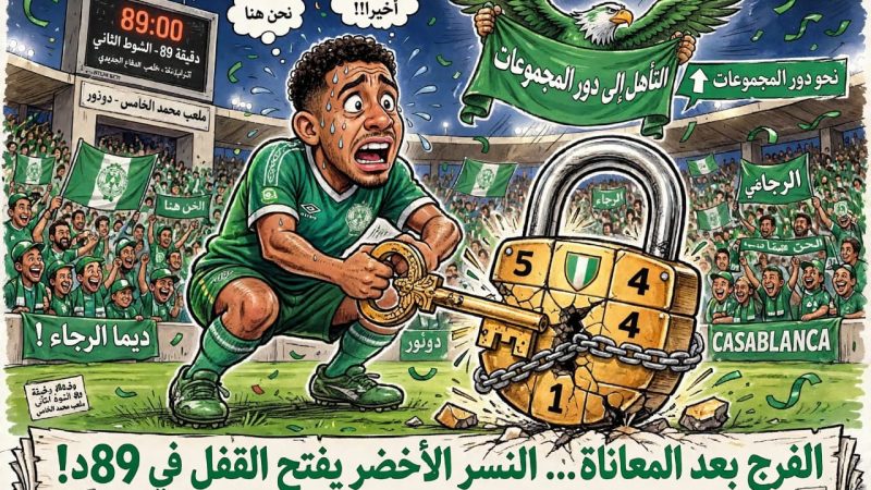 الرجاء يكسر القفل النيجيري في الوقت القاتل ويعبر إلى المجموعات